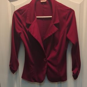 Fashion Magazine Deep Red Blazer